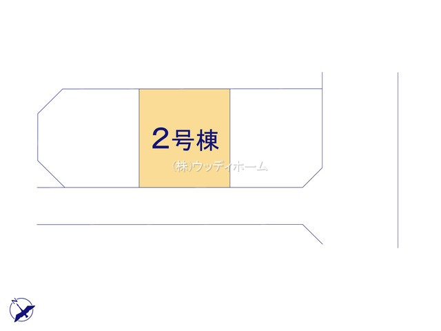 越谷市神明町1期　新築一戸建て　2号棟の区画図