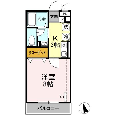 アムール大倉山 B棟の間取り