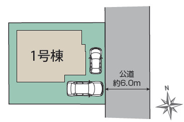 牛久市南7丁目18期　新築戸建の区画図|敷地広々、地盤調査済みで安心。駐車や生活動線も快適です。