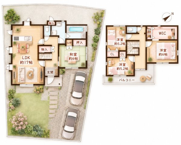 星田西3丁目　中古一戸建ての間取り|間取り図はいかがですか？ご希望を叶える間取りですか？リビングの広さは？水回りの位置は？カウンターキッチン？など色々な情報が集約されています。弊社ではリフォームなどのご相談も承っております。