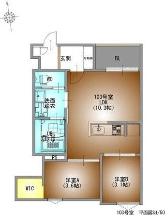 REGALEST志賀本通5の間取り