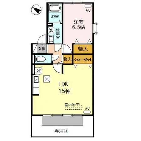 尼崎市大島３丁目のアパートの間取り