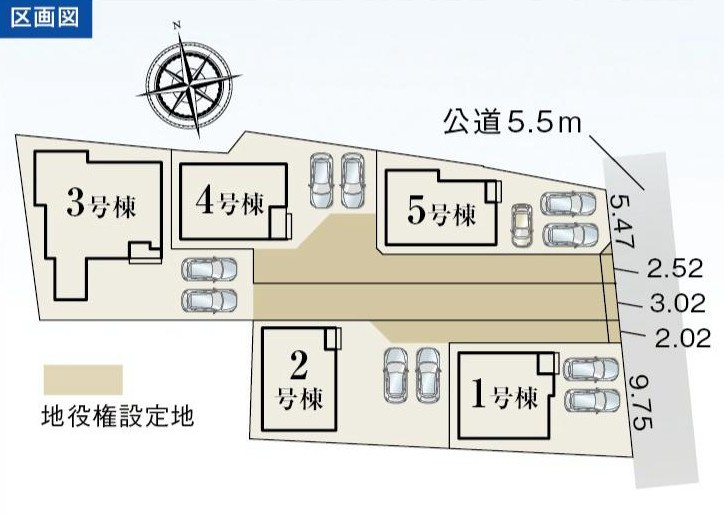 知立市弘法町弘法山14番地4『仲介手数料無料』新築一戸建て・建売の区画図