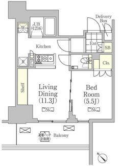 【間取り】 | メゾンカルム日本橋馬喰町