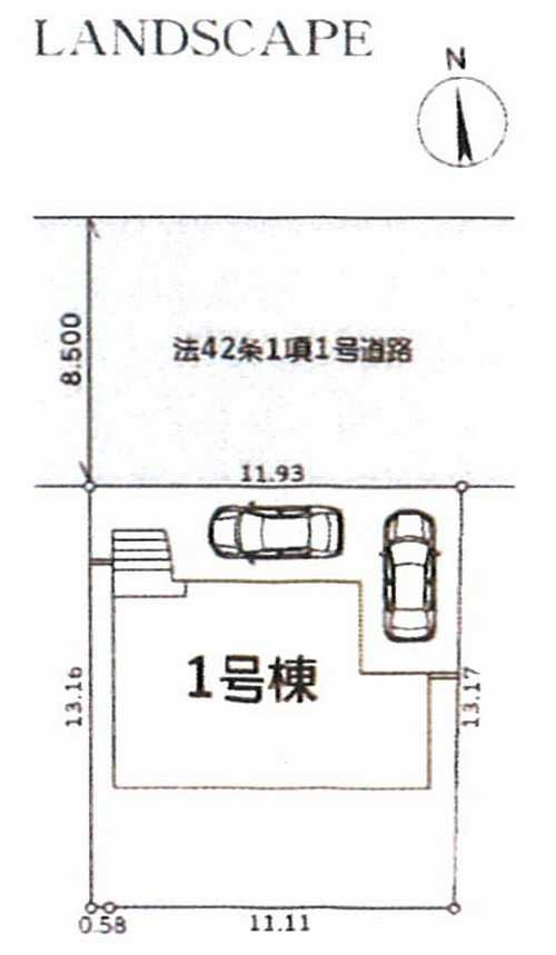 横浜市青葉区千草台第2　新築戸建全1棟　1号棟の区画図