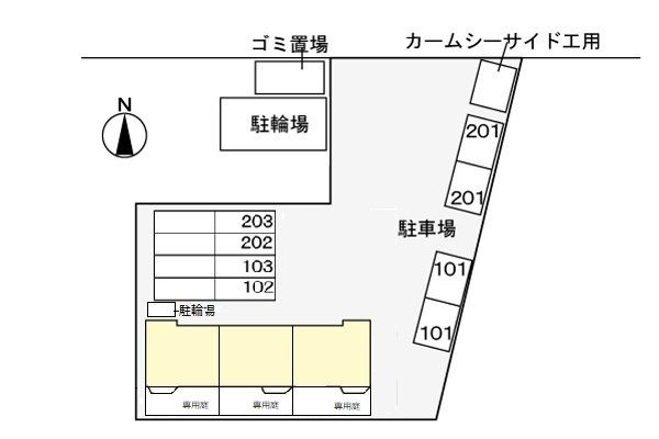 カームシーサイド　Ⅱの駐車場