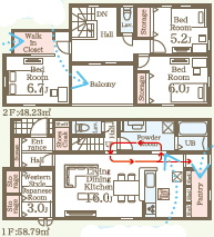 【間取り】 | 福島市大森第10　5号棟（Z）