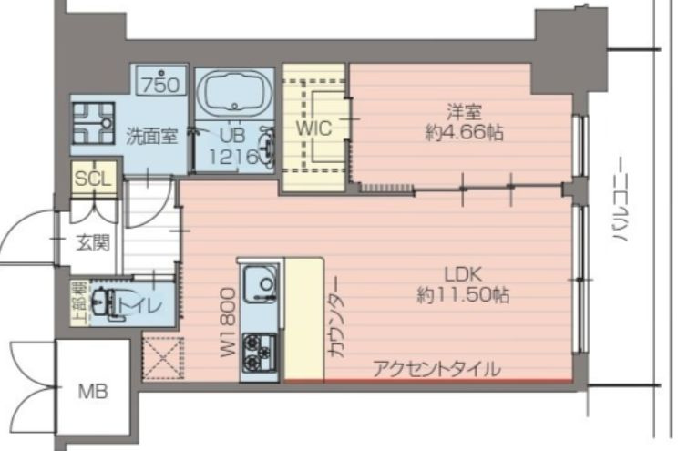 プレジオ恵美須の間取り