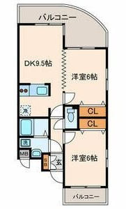 ＭＩＹＡＫＯマンションの間取り|間取りです。