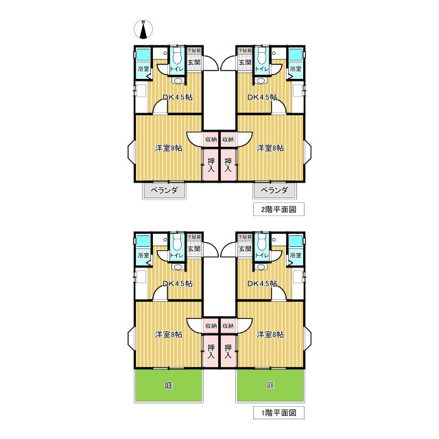 浜松市中央区積志町の一棟アパートの間取り