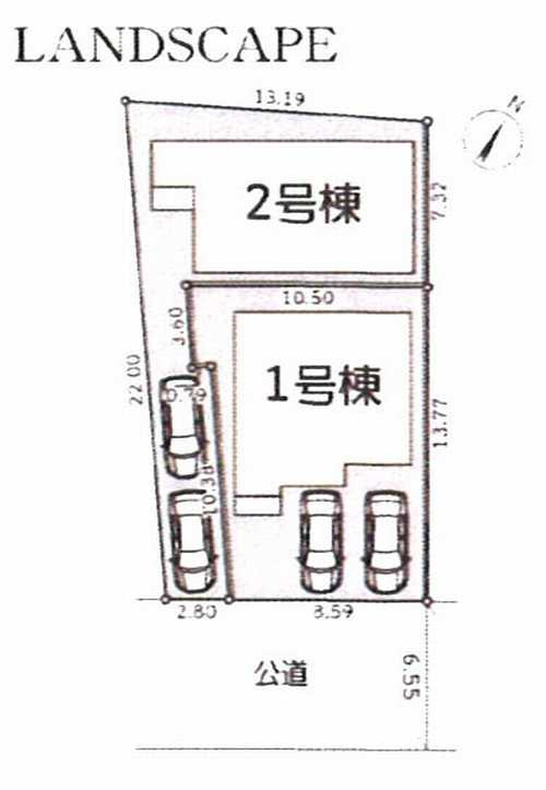 横浜市青葉区藤が丘1丁目第2　新築戸建全2棟の区画図