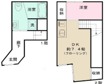 神楽坂薫木荘の間取り|間取りです。