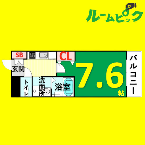 コートデリヴィエール上飯田　名古屋市賃貸　仲介手数料無料の間取り
