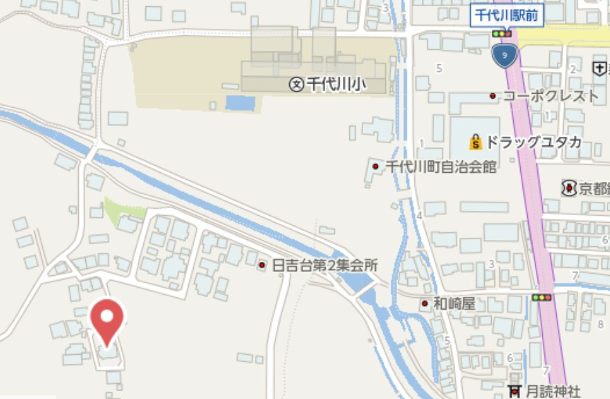 亀岡市千代川町湯井艮筋　売土地の地図