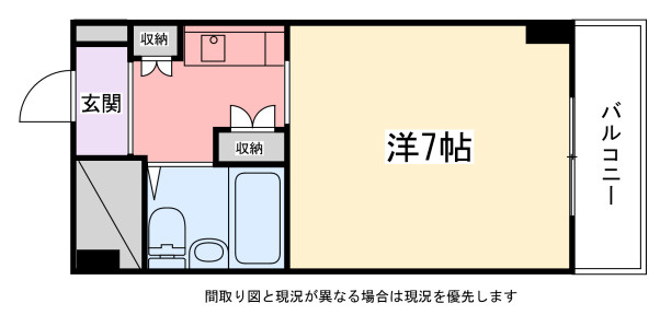 飾磨中村コーポの間取り