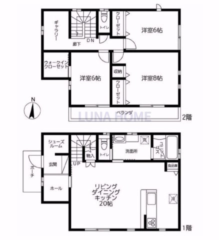 守谷市百合ヶ丘3丁目　新築戸建の間取り