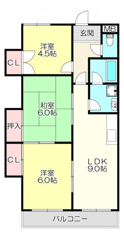 【間取り】 | 日下グランドハイツ