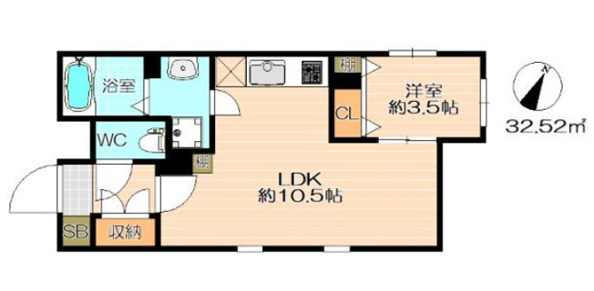 【間取り】 | クレールアクシアⅠ