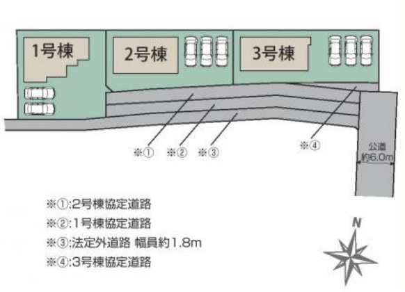 【区画図】 | 鴻巣市滝馬室　新築戸建　全3棟　3号棟