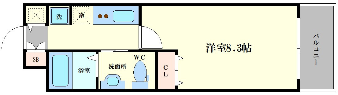 セレブコート弁天町の間取り