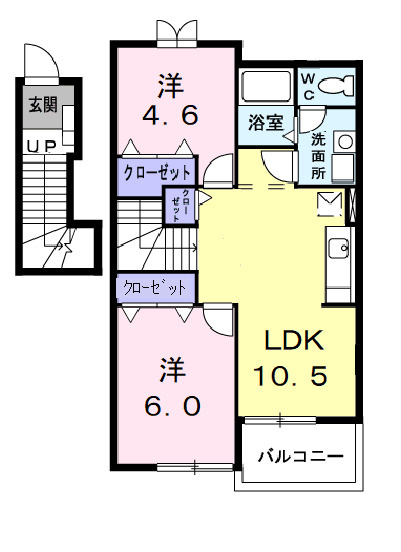 アメニティ　ワンの間取り