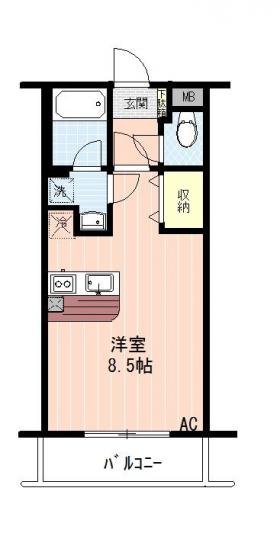小平市小川町２丁目の賃貸マンションの間取り