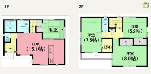川口市大竹　中古一戸建ての間取り