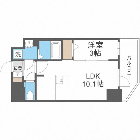 【間取り】 | S-RESIDENCE福島玉川Uno