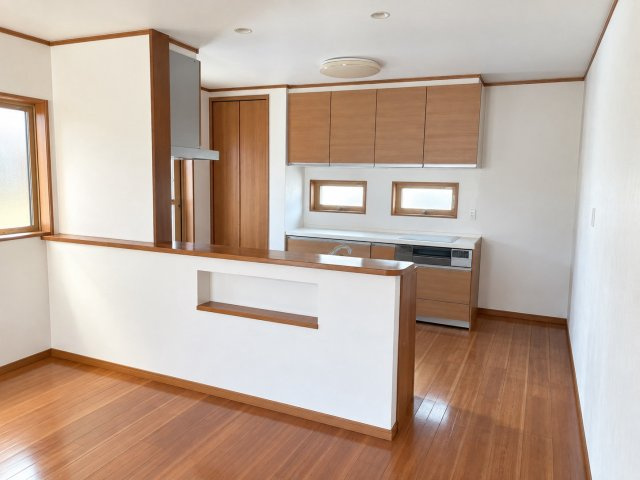 中古戸建のキッチン|※生成AIによる加工画像です。家具・家電等を除去し、退去後のイメージを再現しています。実際の現況とは異なる場合があります。