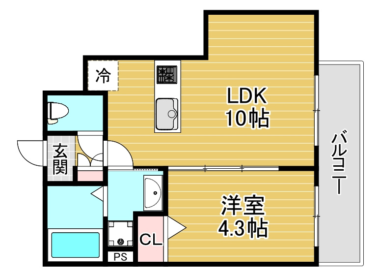 リアライズ長居公園通の間取り