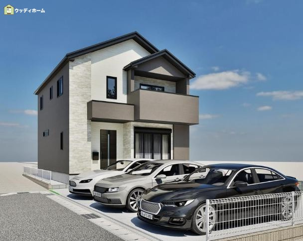 越谷市大泊22期　新築一戸建ての外観パース