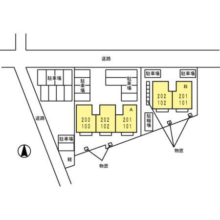 フレシュールＵ　Ｂの区画図
