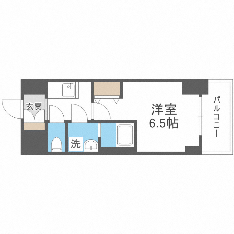 S-RESIDENCE阿波座WESTの間取り