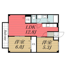 【間取り】 | ガーデンハイツ　B/並木町