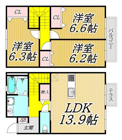 ピア・プランドールⅢの間取り