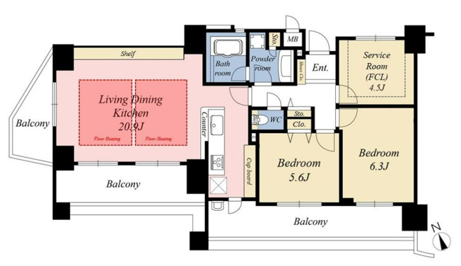 【間取り】 | センチュリーハイツ品川戸越