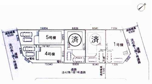 横浜市青葉区奈良町第13　新築戸建全5棟　4号棟の区画図