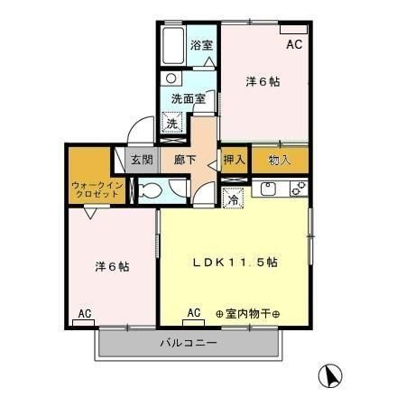 ゆーとぴあ21　Bの間取り