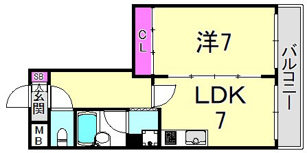 プライムハウス甲東園の間取り