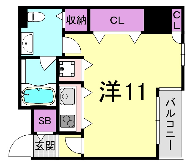 フローライト長堀橋の間取り