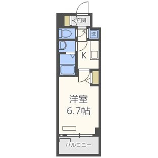 プレサンス難波ラフィーネの間取り