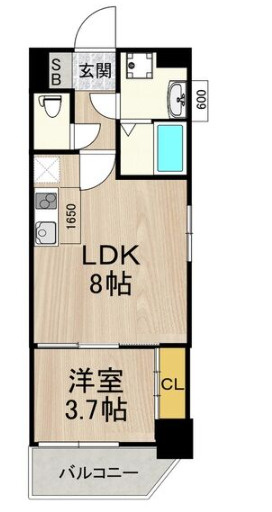 フロンティアタワー九条Ⅰ(旧:CITY SPIRE　九条Ⅰ)の間取り