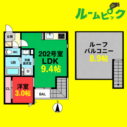 GRANDTIC浅間町　名古屋市賃貸　仲介手数料無料の間取り
