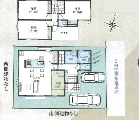 狭山市南入曽　新築戸建の間取り