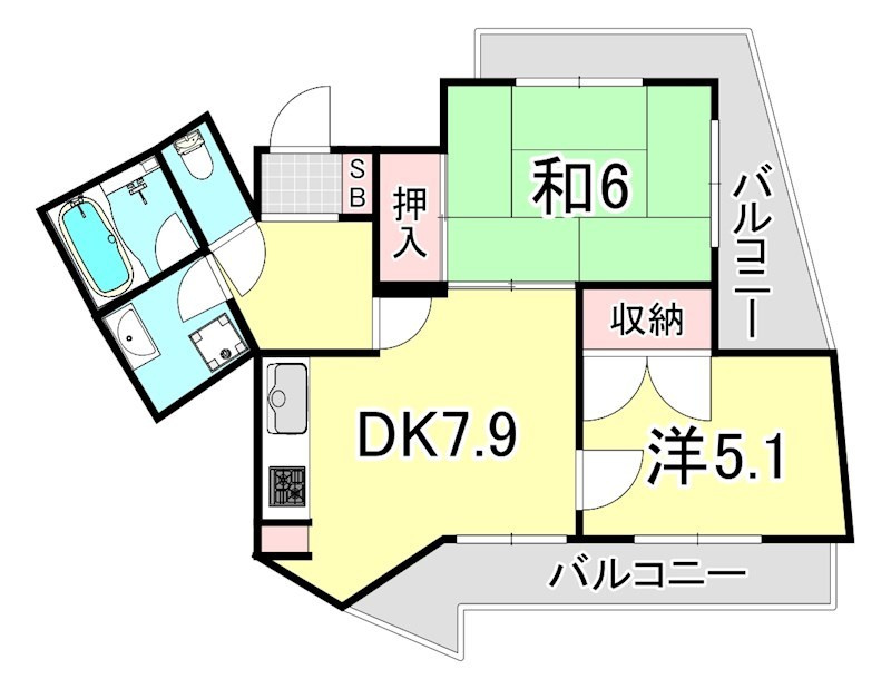 武庫之荘GEMELLIの間取り