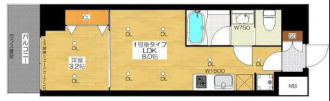 ブエナビスタ西天満の間取り