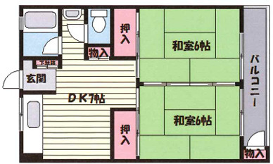 大和スカイハイツの間取り