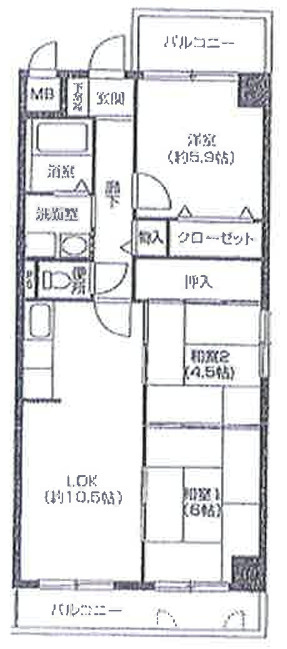 メゾンドみずほ尼崎の間取り