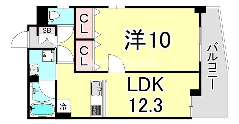 エクセラン夙川の間取り