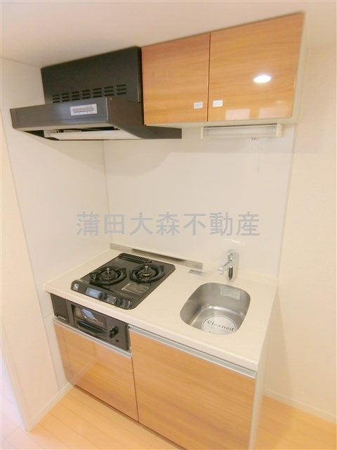 スカイコート蒲田弐番館のキッチン|2口ガスグリル付システムキッチン